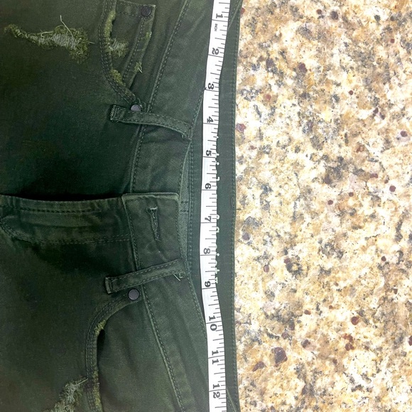 Articles of Society raw hem skinny ankle jeans in olive green size 25 - Picture 9 of 10